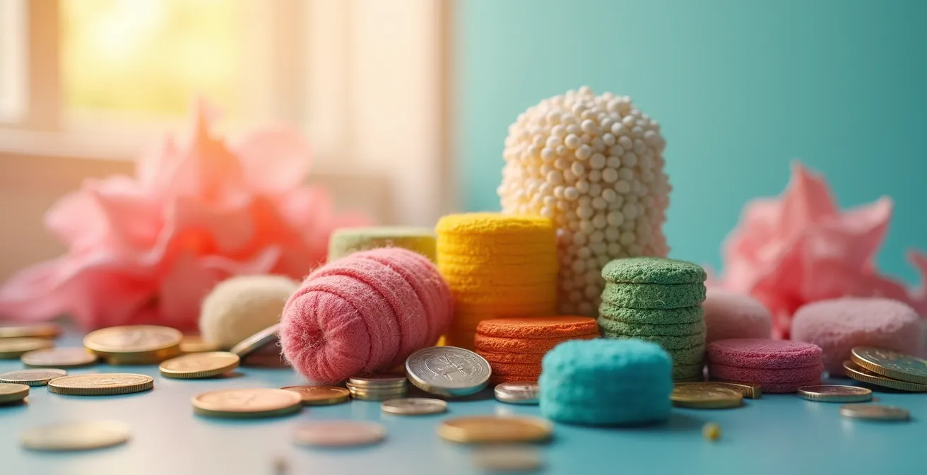 Symbolische Darstellung eines Investment-Portfolios als Metapher für ausgewogene Lebensbereiche