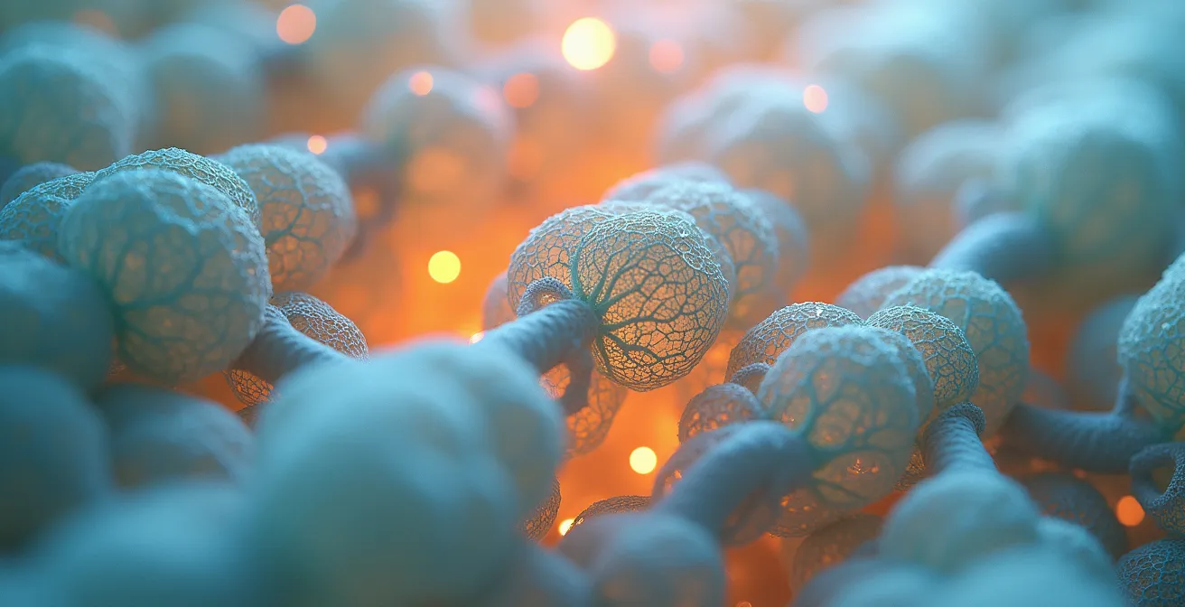 Makroaufnahme innovativer nachhaltiger Textilfasern aus deutschem Forschungslabor